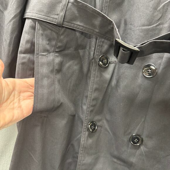 Military Trench Coat Mens 40L Black Defense Logistics Agency Garrison Collection - Picture 5 of 8